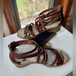 Ahnu ‘Trolley’ Leather Gladiator Style Sandals.  Size 9 women’s